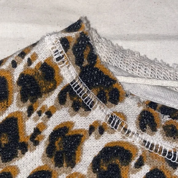 Free People Leopard Print Terry Sweatshirt - Picture 12 of 16